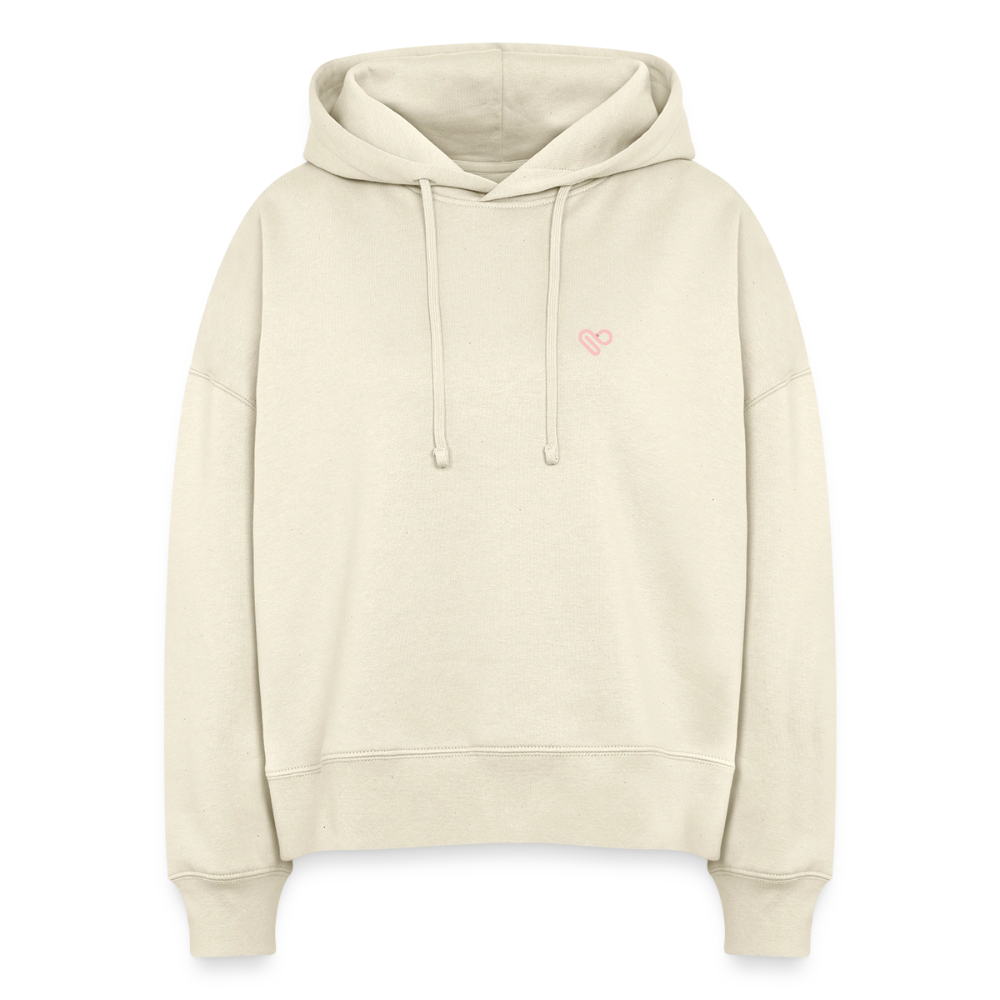 Damen Hoodie – COOL MOMS CLUB | 100 % Bio-Baumwolle · Vegan · Statement Hoodie für Mamas - Natur