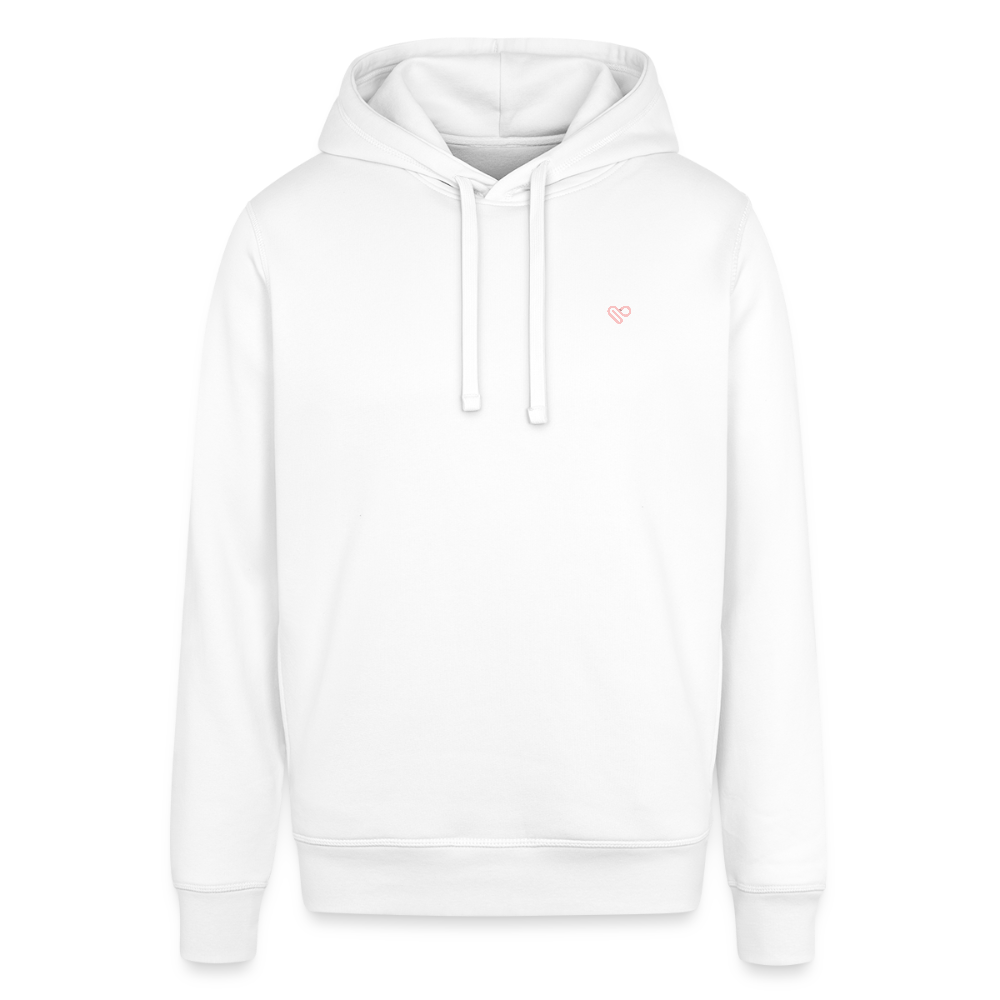 Hoodie „Good Karma“ – Smiley Design - Weiß
