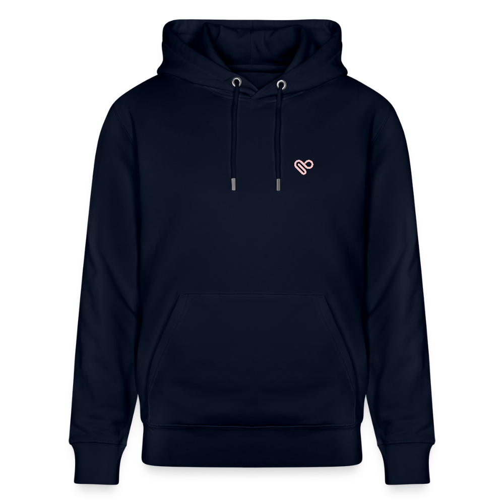 Hoodie „Don’t Overthink It“ – Bio-Baumwolle, nachhaltig & fair - Navy