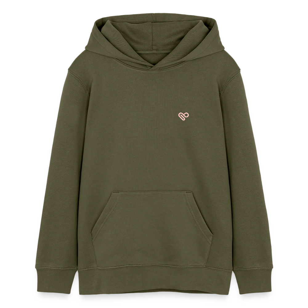 Kinder Hoodie „No Drama Llama“ – Lustiger Lama Hoodie aus 100% Bio-Baumwolle / 9 - 13 Jahre - Khaki
