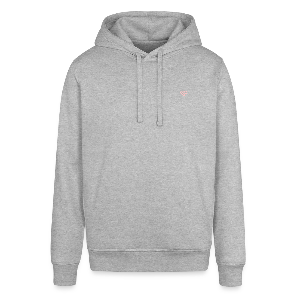 Hoodie „More Amor Por Favor“ – Liebe, Style & Nachhaltigkeit aus Bio-Baumwolle - Grau meliert