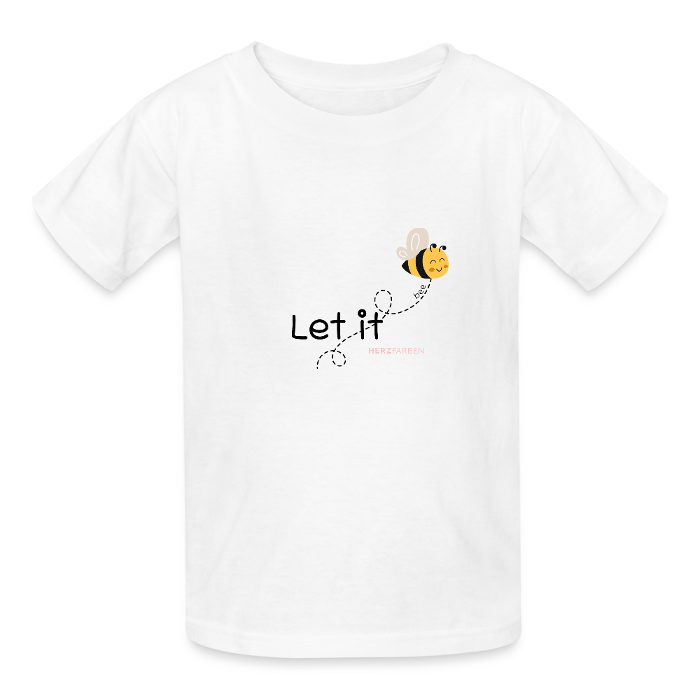 Let it Bee Kinder T-Shirt – Süßes Bienen Shirt aus 100% Baumwolle 🐝🌿 - Weiß