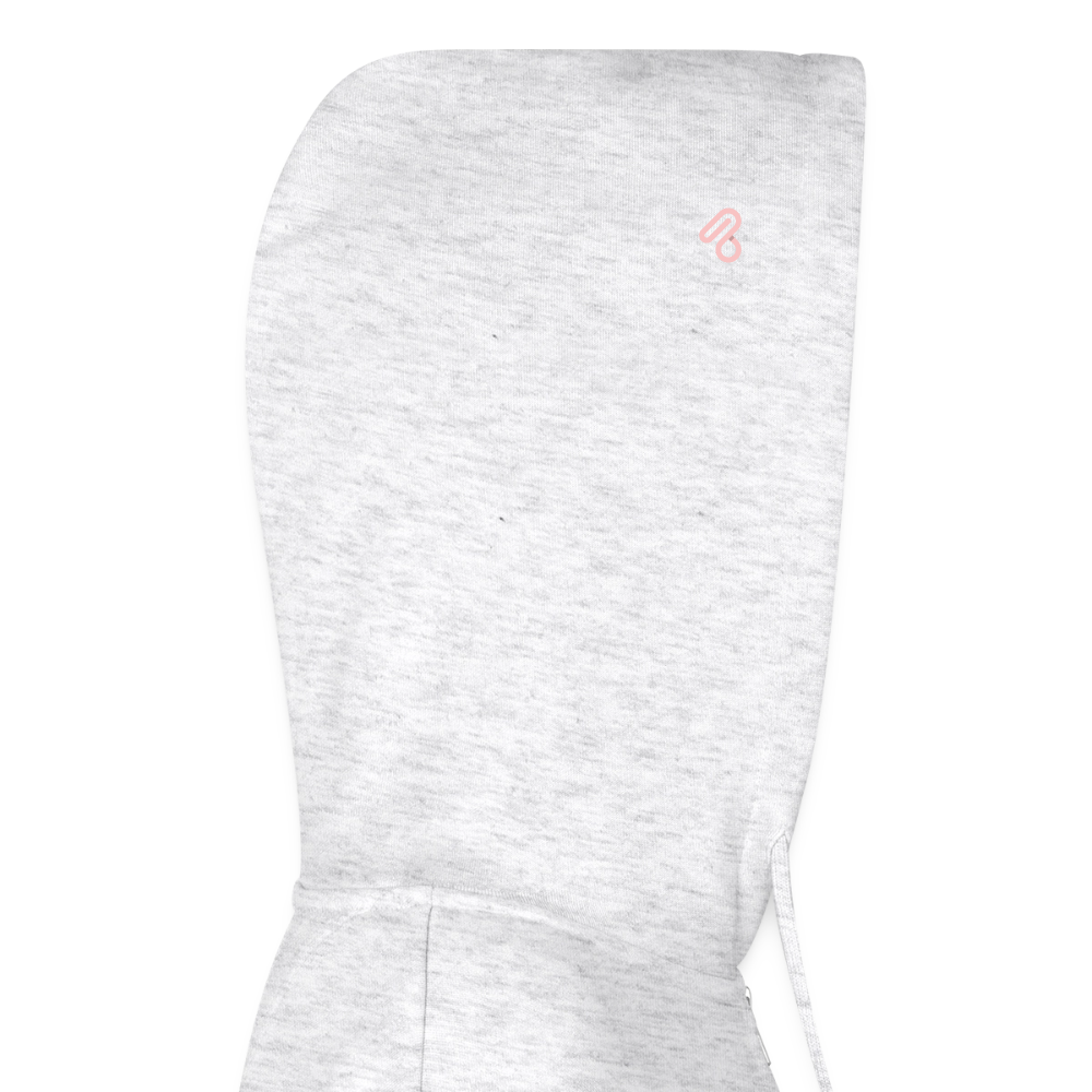 Zipp Hoodie „Bonjour, mon amour“ 🥐❤️ | Französischer Style | Bio-Baumwolle - Weiß meliert