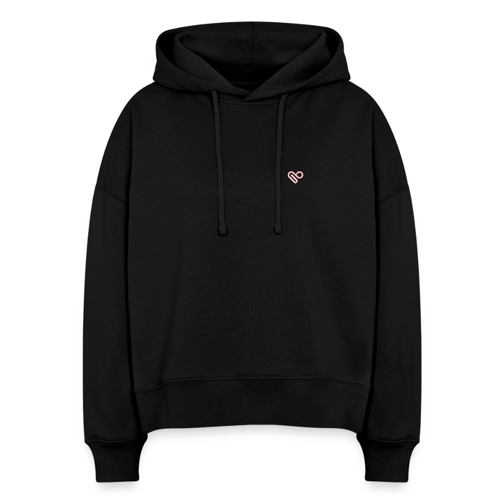 Hoodie – „Don’t Overthink It“ – Statement Hoodie aus Bio-Baumwolle - Schwarz