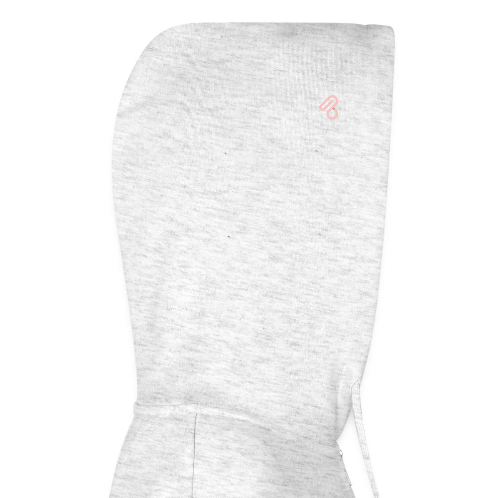 Zipp Hoodie „Bonjour, mon amour“ 🥐❤️ | Französischer Style | Bio-Baumwolle - Weiß meliert