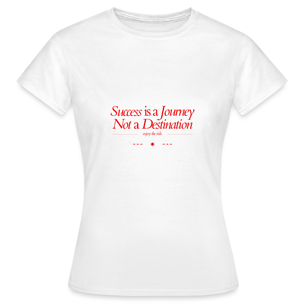Success Is a Journey T-Shirt – Motivations Shirt | Minimalistisches Typografie Design für Mindset & Fokus - Weiß