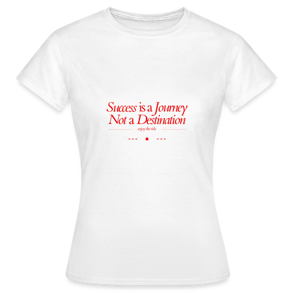 Success Is a Journey T-Shirt – Motivations Shirt | Minimalistisches Typografie Design für Mindset & Fokus - Weiß