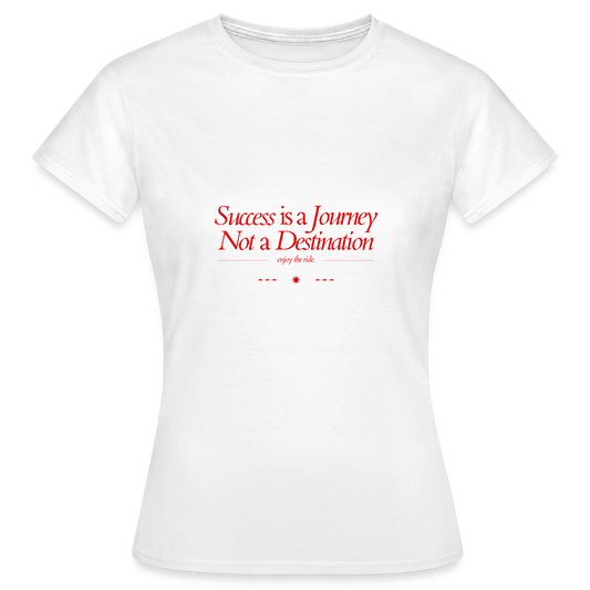 Success Is a Journey T-Shirt – Motivations Shirt | Minimalistisches Typografie Design für Mindset & Fokus - Weiß