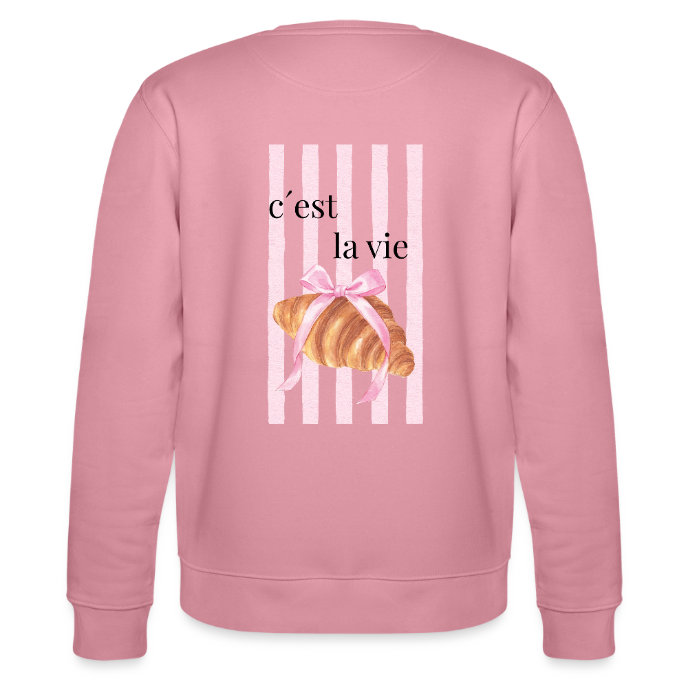 Sweatshirt „C’est la vie“ – French Chic Design aus 100 % Bio-Baumwolle - Lila Traum