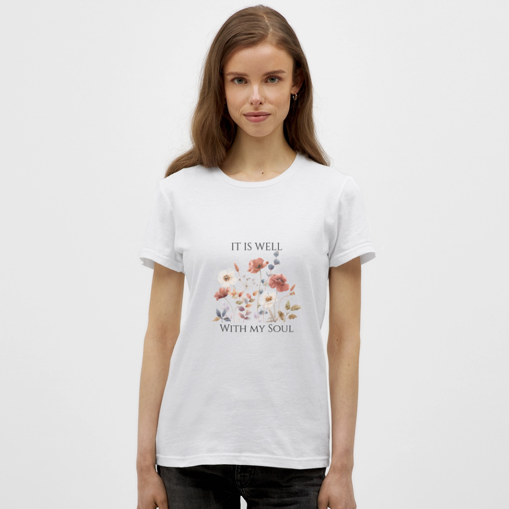 Flower Dreams T-Shirt – Aquarell Blumen Design | Feminines Statement Shirt mit Natur- & Boho-Vibes - Weiß