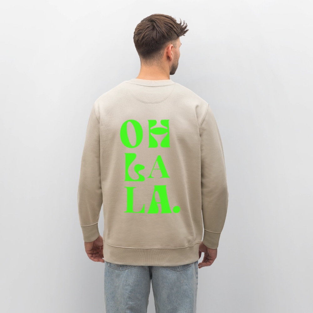 Sweatshirt „OH LA LA“ – Statement Sweat aus 100 % Bio-Baumwolle - Beige