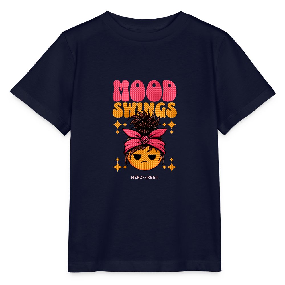 Kinder T-Shirt – „Mood Swings“ – aus 100% Bio-Baumwolle - Navy
