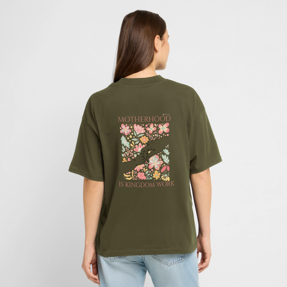 Motherhood is Kingdom Work Damen T-Shirt - Khaki
