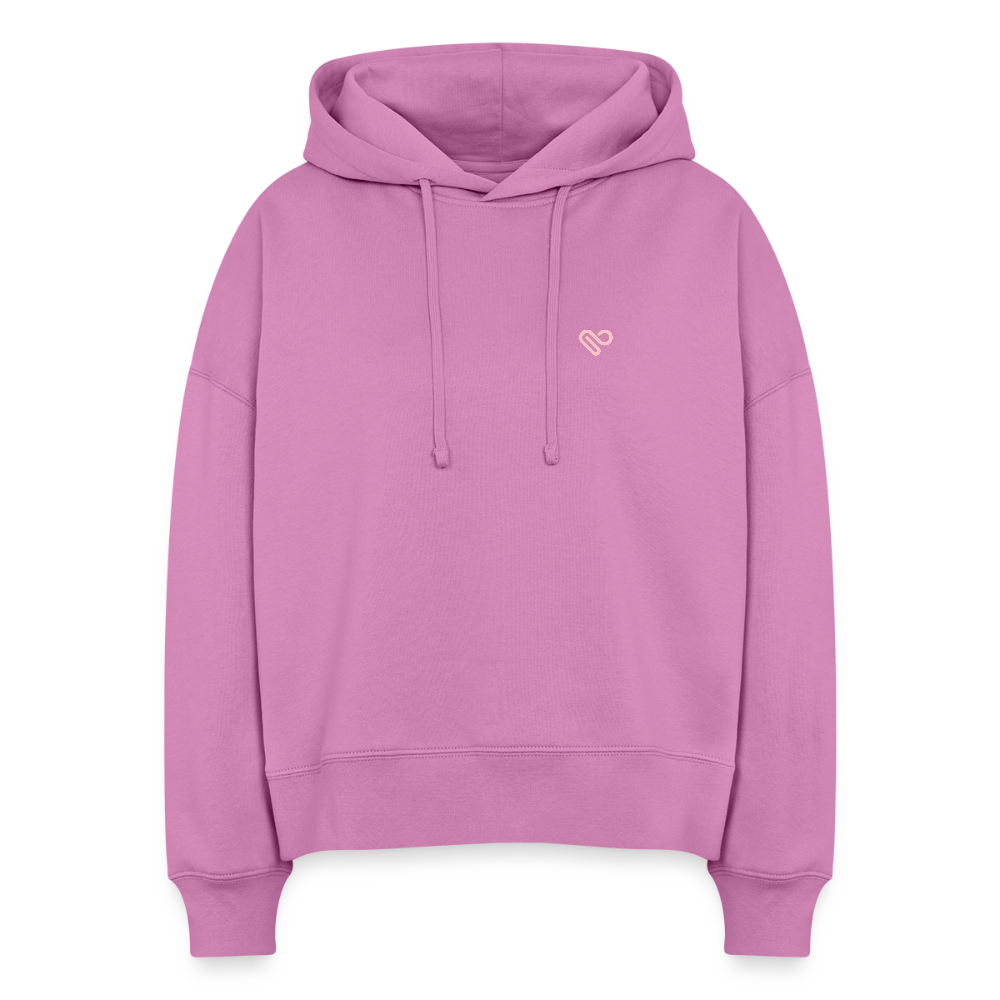 Damen Hoodie – COOL MOMS CLUB | 100 % Bio-Baumwolle · Vegan · Statement Hoodie für Mamas - Pink
