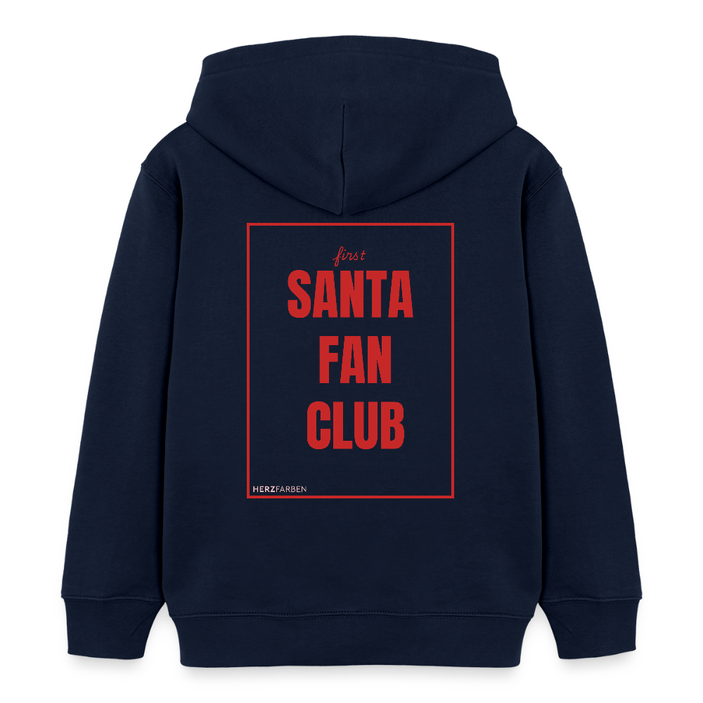 Kinder Hoodie „Santa Fan Club“ – aus 100 % Bio-Baumwolle | 3 - 8 Jahre - Navy