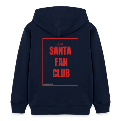 Kinder Hoodie „Santa Fan Club“ – aus 100 % Bio-Baumwolle | 3 - 8 Jahre - Navy