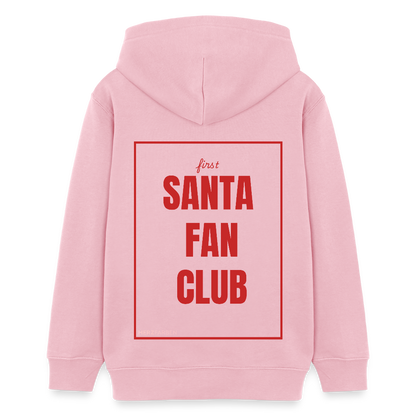 Kinder Hoodie „Santa Fan Club“ – aus 100 % Bio-Baumwolle | 9 - 13 Jahre - Hellrosa
