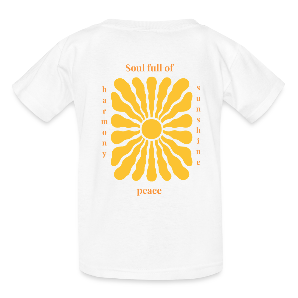 Soul Full of Sunshine Kinder Shirt – mit Sonnen-Design 🌞✨ - Weiß