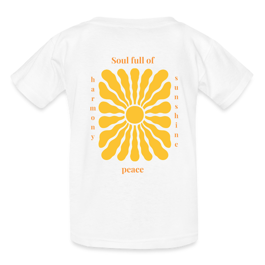 Soul Full of Sunshine Kinder Shirt – mit Sonnen-Design 🌞✨ - Weiß