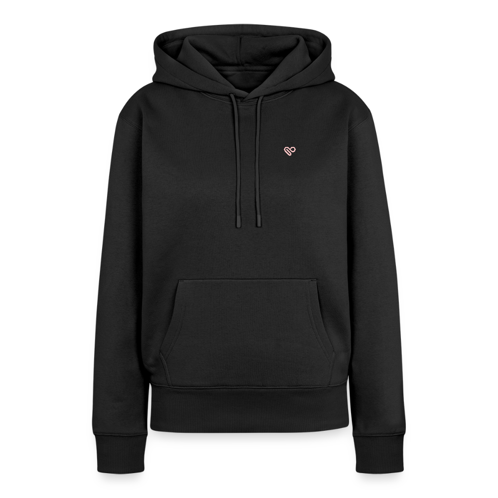 Herzfarben Damen Hoodie – DON’T FEED THE MONKEYS - Schwarz