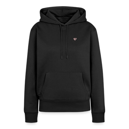 Herzfarben Damen Hoodie – DON’T FEED THE MONKEYS - Schwarz