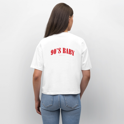 Minimalistisches Retro Damen Shirt - Weiß