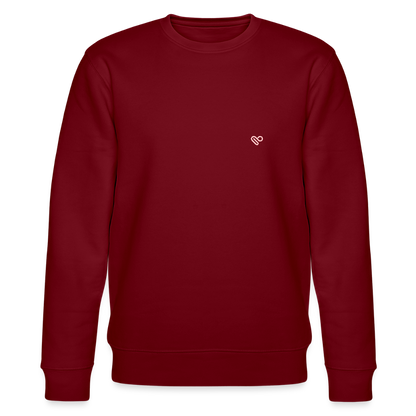 Sweatshirt „C’est la vie“ – French Chic Design aus 100 % Bio-Baumwolle - Burgunderrot