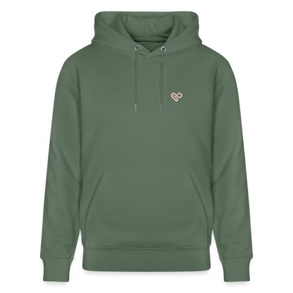 Hoodie „Don’t Overthink It“ – Bio-Baumwolle, nachhaltig & fair - Tanngrün