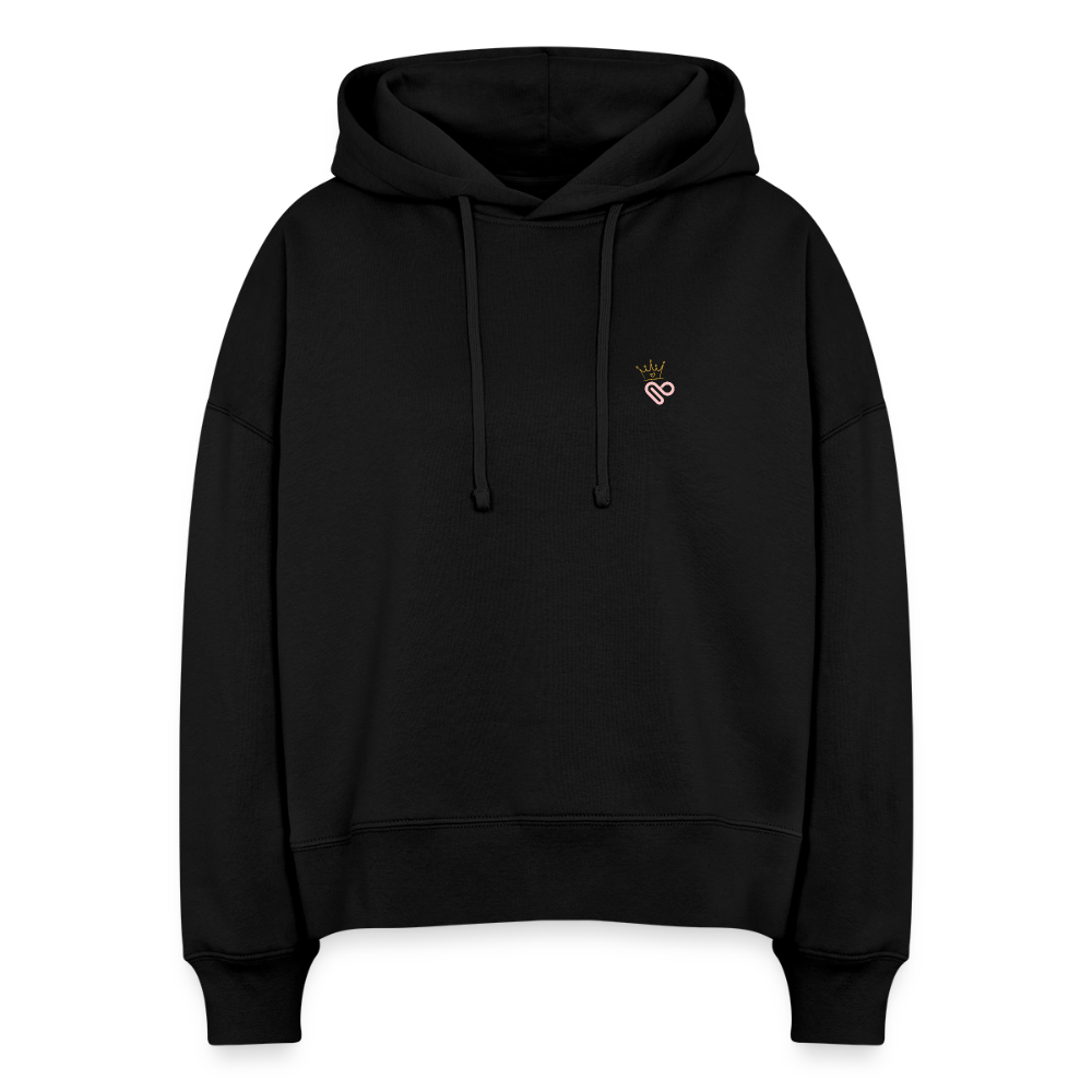 Hoodie – „I am a Woman, What’s your Superpower“ - Schwarz