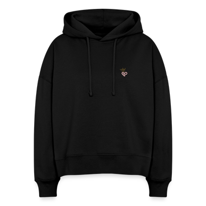 Hoodie – „I am a Woman, What’s your Superpower“ - Schwarz