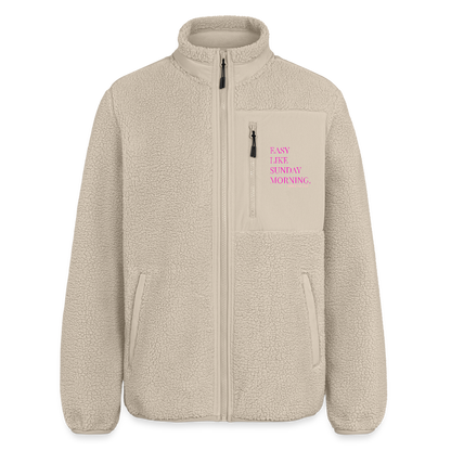 Sherpa Jacke – Easy Like Sunday Morning | Unisex Relaxed Fit | 100% Recyceltes Polyester - Beige