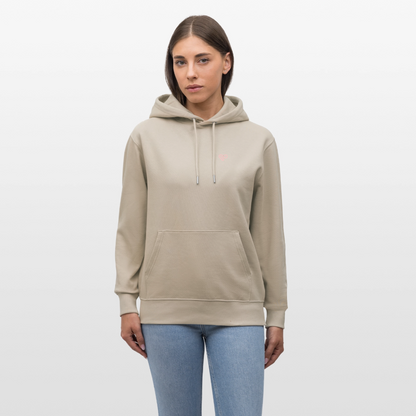 Hoodie „Think outside the box“ – Kreativer Sprüche Hoodie aus 100% Bio-Baumwolle - Beige