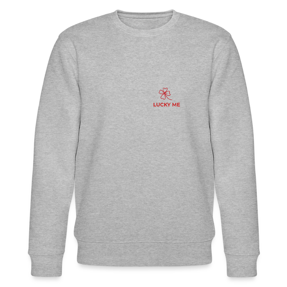 Bio Damen Sweatshirt „The Universe is on my side“ – Spiritueller Pullover aus 100% Bio-Baumwolle - Grau meliert