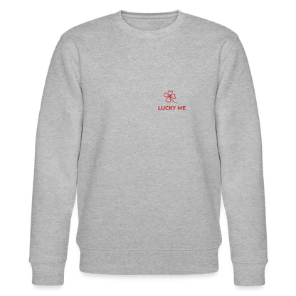 Bio Damen Sweatshirt „The Universe is on my side“ – Spiritueller Pullover aus 100% Bio-Baumwolle - Grau meliert