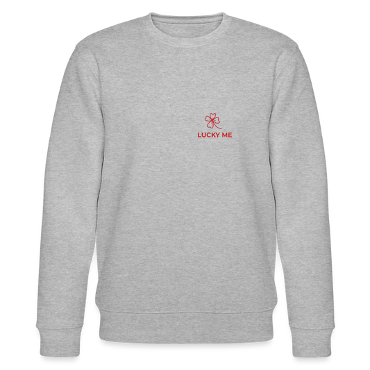 Bio Damen Sweatshirt „The Universe is on my side“ – Spiritueller Pullover aus 100% Bio-Baumwolle - Grau meliert