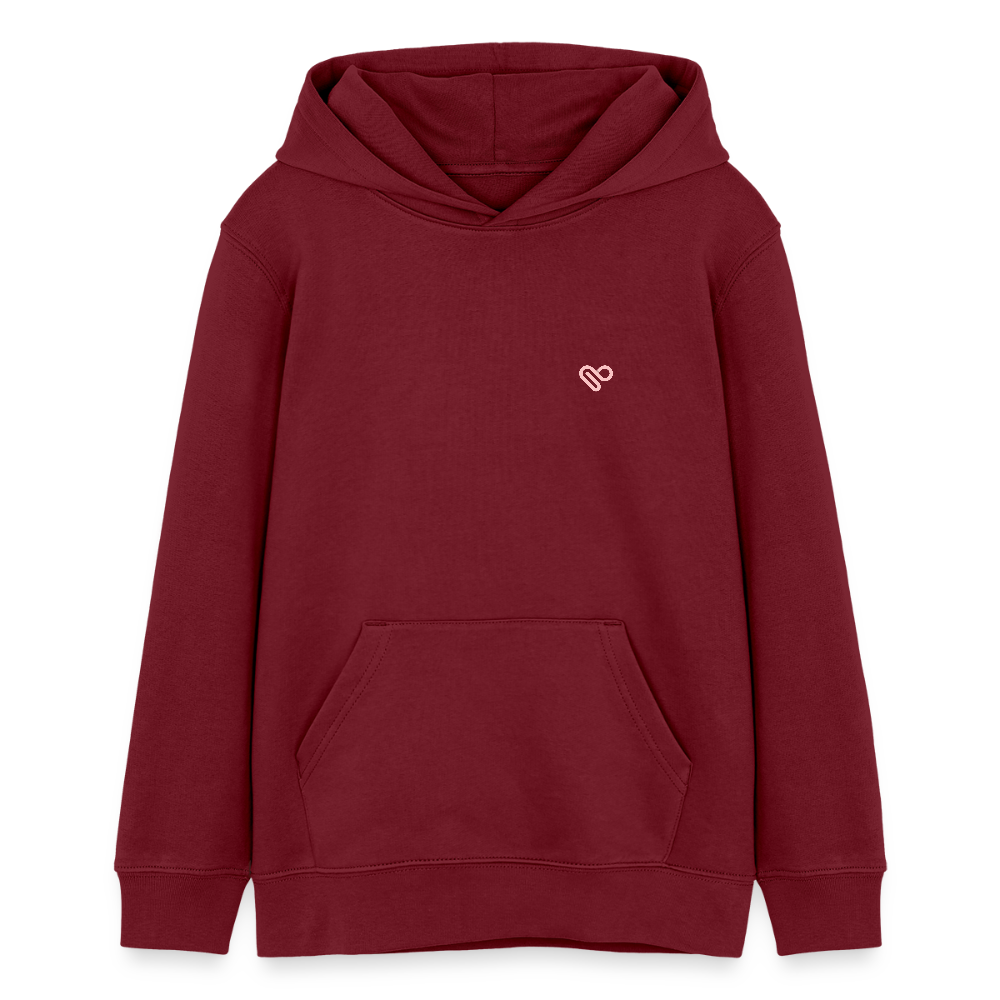Kinder Hoodie „No Drama Llama“ – Lustiger Lama Hoodie aus 100% Bio-Baumwolle / 9 - 13 Jahre - Burgunderrot