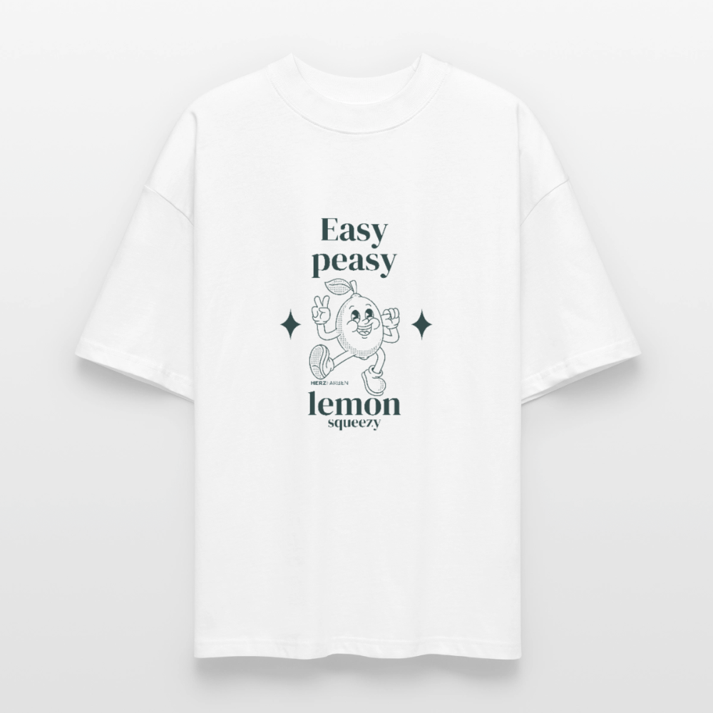 Easy Peasy Lemon Squeezy T-Shirt aus 100 % Bio-Baumwolle | Lustiges Statement Shirt nachhaltig - Weiß