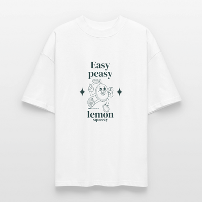 Easy Peasy Lemon Squeezy T-Shirt aus 100 % Bio-Baumwolle | Lustiges Statement Shirt nachhaltig - Weiß