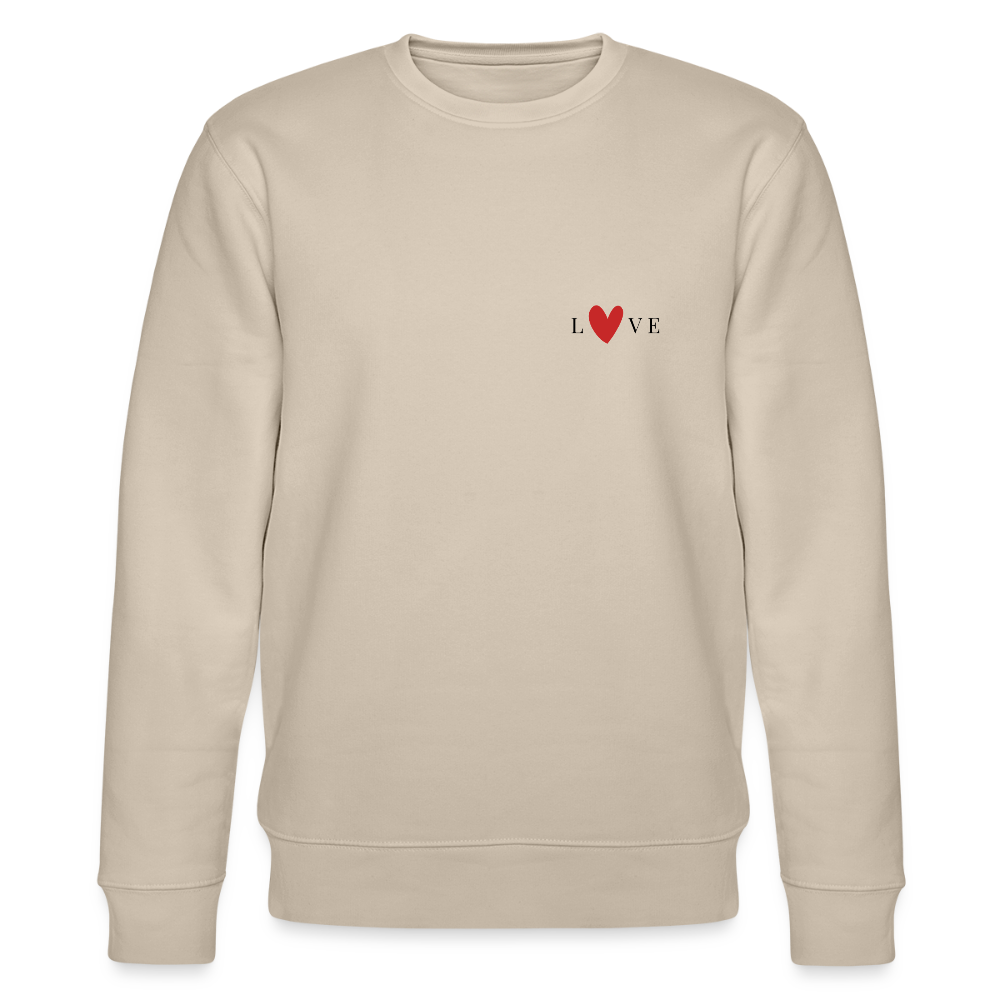 Sweatshirt – „You Are Love, You Are Enough“ – aus 100% Bio-Baumwolle - Beige