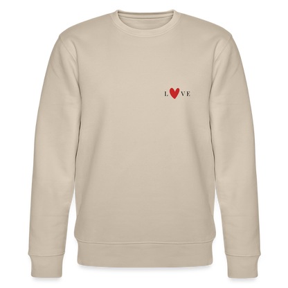 Sweatshirt – „You Are Love, You Are Enough“ – aus 100% Bio-Baumwolle - Beige