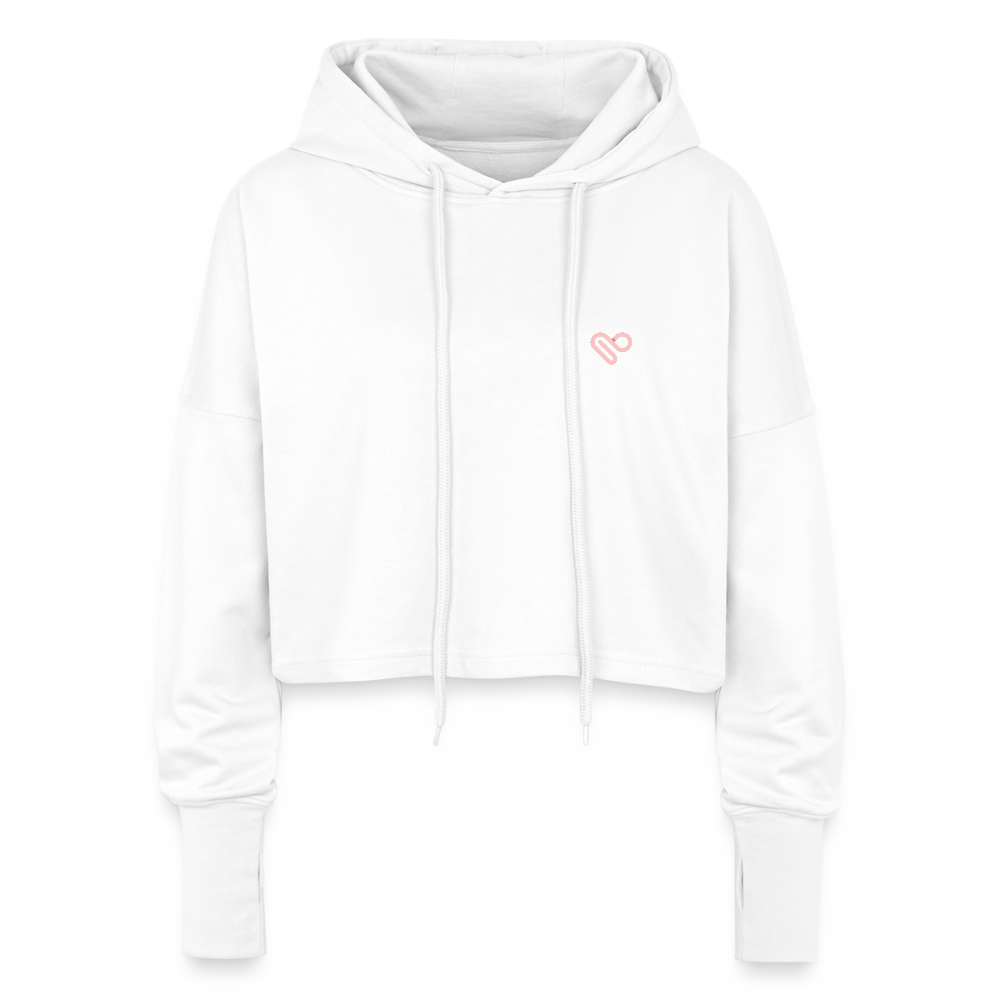 You Are Your Only Limit Cropped Hoodie – Motivations-Hoodie für Frauen, Sport & Lifestyle - Weiß
