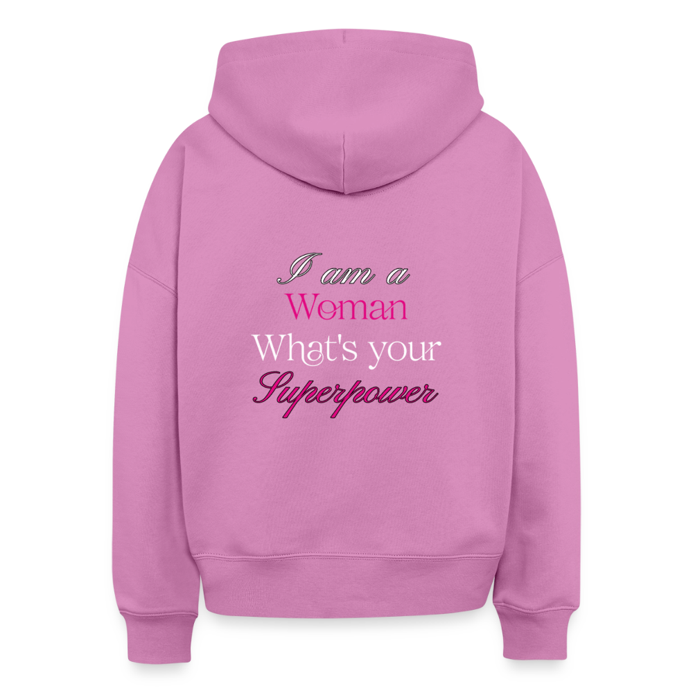 Hoodie – „I am a Woman, What’s your Superpower“ - Pink