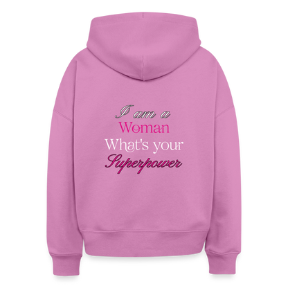 Hoodie – „I am a Woman, What’s your Superpower“ - Pink