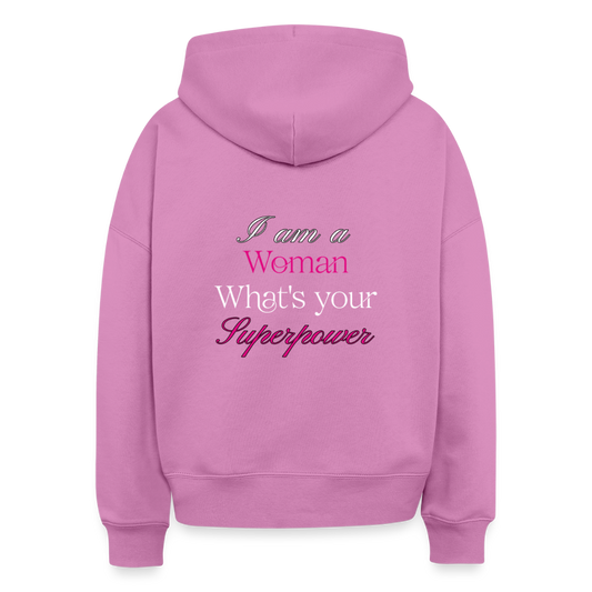 Hoodie – „I am a Woman, What’s your Superpower“ - Pink