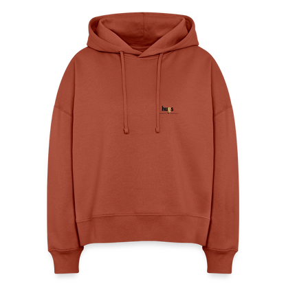 Hoodie „I love Hugs“ für Erwachsene – Nachhaltiger Kapuzenpullover aus 100% Bio-Baumwolle - Terrakotta