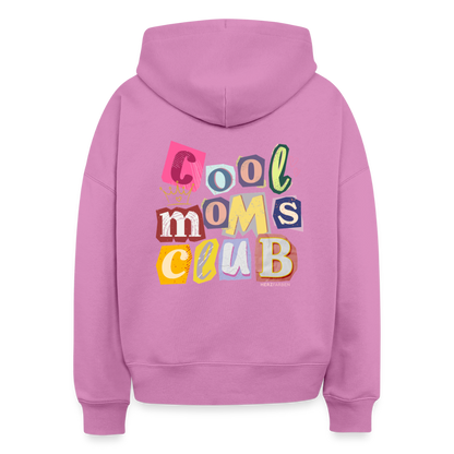 Damen Hoodie – COOL MOMS CLUB | 100 % Bio-Baumwolle · Vegan · Statement Hoodie für Mamas - Pink