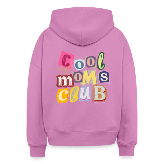 Damen Hoodie – COOL MOMS CLUB | 100 % Bio-Baumwolle · Vegan · Statement Hoodie für Mamas - Pink