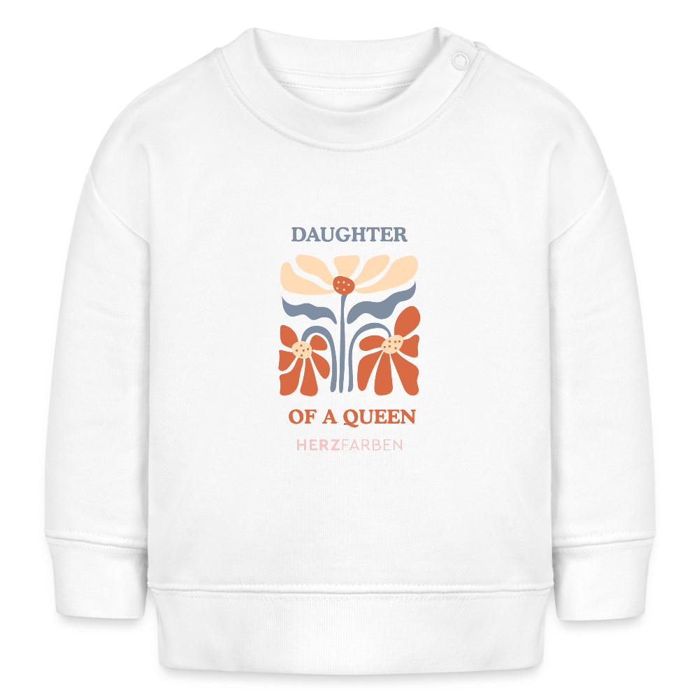 Daughter of a Queen Bio Baby Pullover – Nachhaltiger Baby Sweater aus 100% Bio-Baumwolle - Weiß