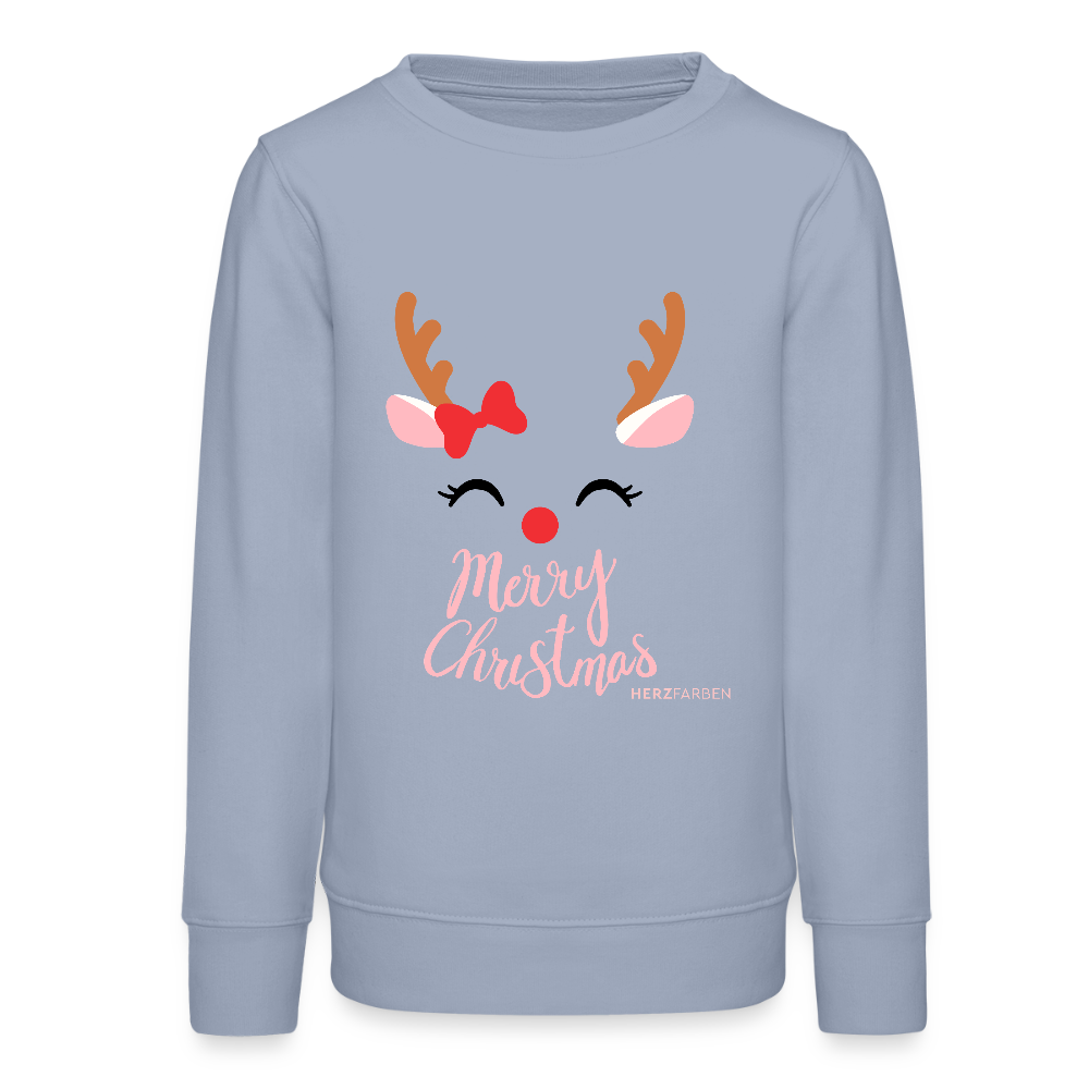 Kinder Sweatshirt „Merry Christmas“ – aus 100 % Bio-Baumwolle 9 - 13 Jahre - Lavendel-Violett