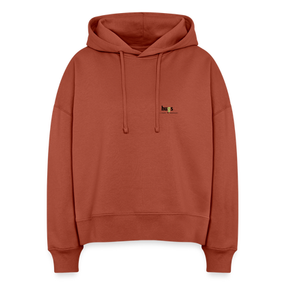 Hoodie „I love Hugs“ für Erwachsene – Nachhaltiger Kapuzenpullover aus 100% Bio-Baumwolle - Terrakotta